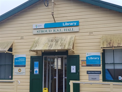 Entrance to Stroud Library