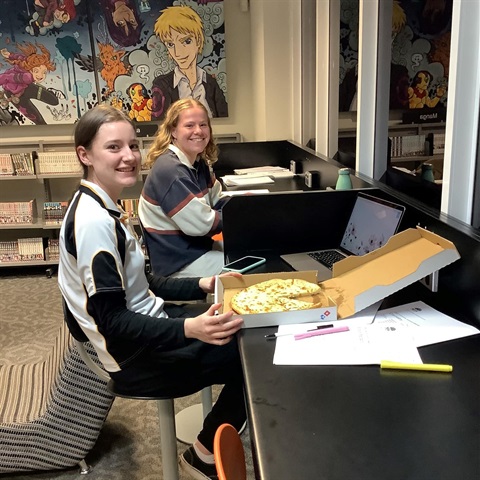 2 students sitting a high desk at Taree Library.jpg
